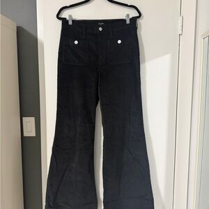 J. Crew Back Velvet Wide-leg Sailor Trouser